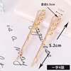 Korean version of INS net red hair clip thickened gold -plated welded color, the word clipper, the side pinching clip accessories DIY material