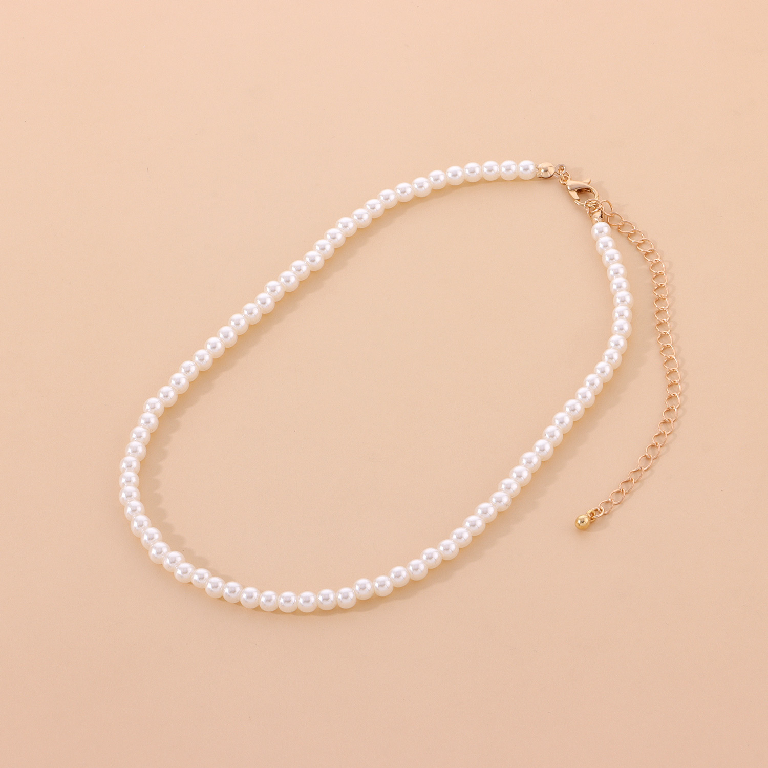 Fashion Geometric Mixed materials Pearl Necklace