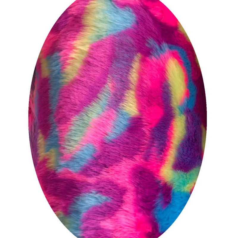1500g tela de imitación de piel de zorro colorido teñido de corbata de piel de imitación de piel de zorro cuello de piel bola de ropa de tela de alfombra