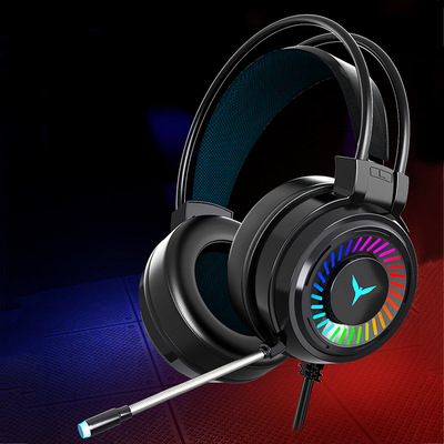 幻狼G80頭戴式遊戲耳機重低音發光電競耳麥usb接口3.5mm跨境貨源