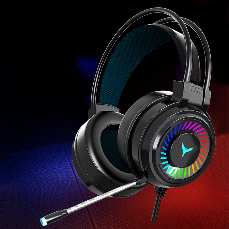 幻狼G80頭戴式遊戲耳機重低音發光電競耳麥usb接口3.5mm跨境貨源