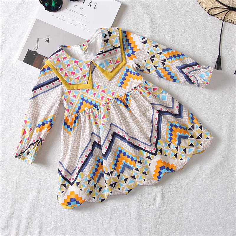 Ethnic Doll Collar Floral Dress