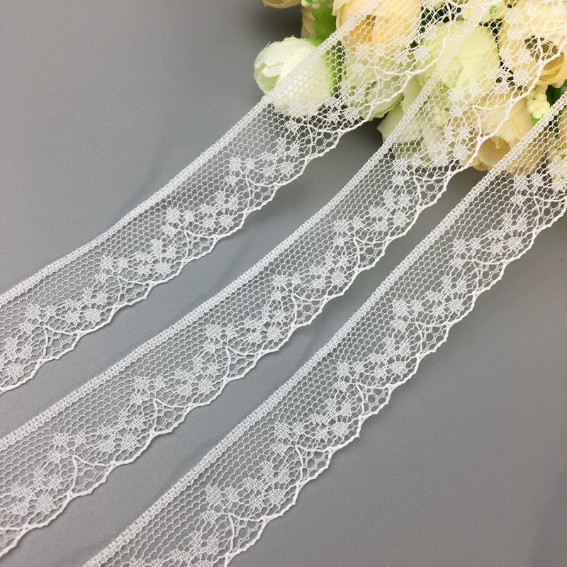 Ready stock 2CM non-elastic lace, dotted mesh lace, skin-friendly, thin, soft and dyeable