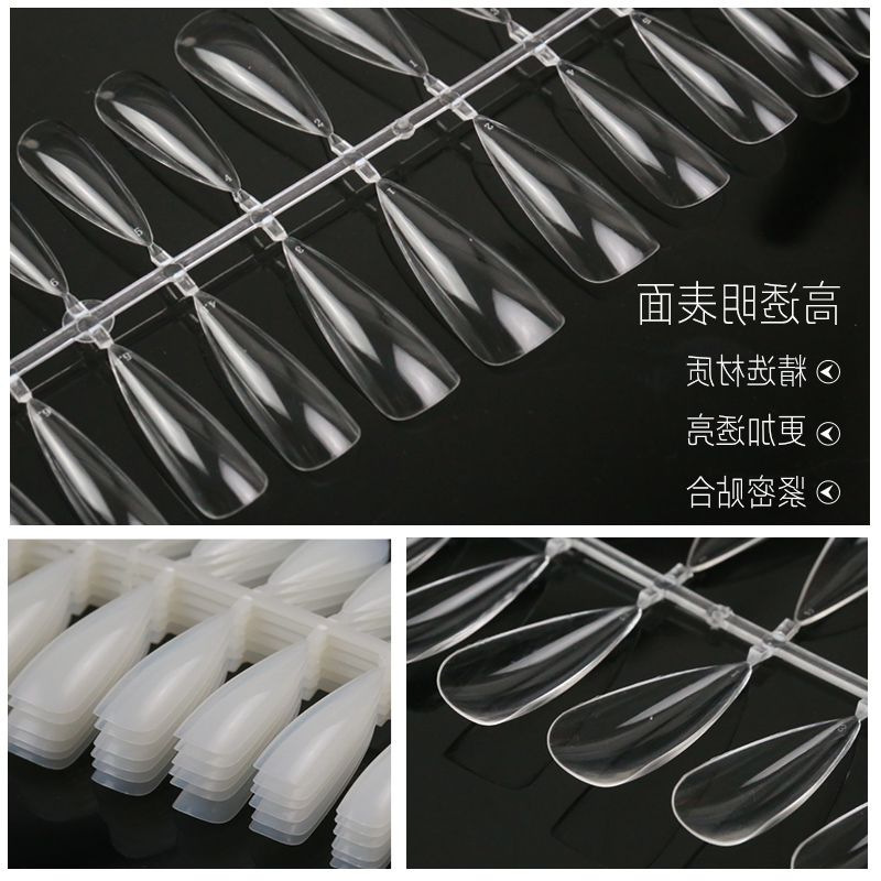 Nail art strip nail sticker seamless Internet celebrity short almond water drop full half dual-use nail piece mixed 504 pieces