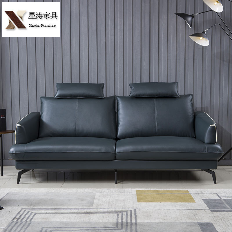 简约现代轻奢真皮沙发客厅北欧意式极简小户型沙发组合