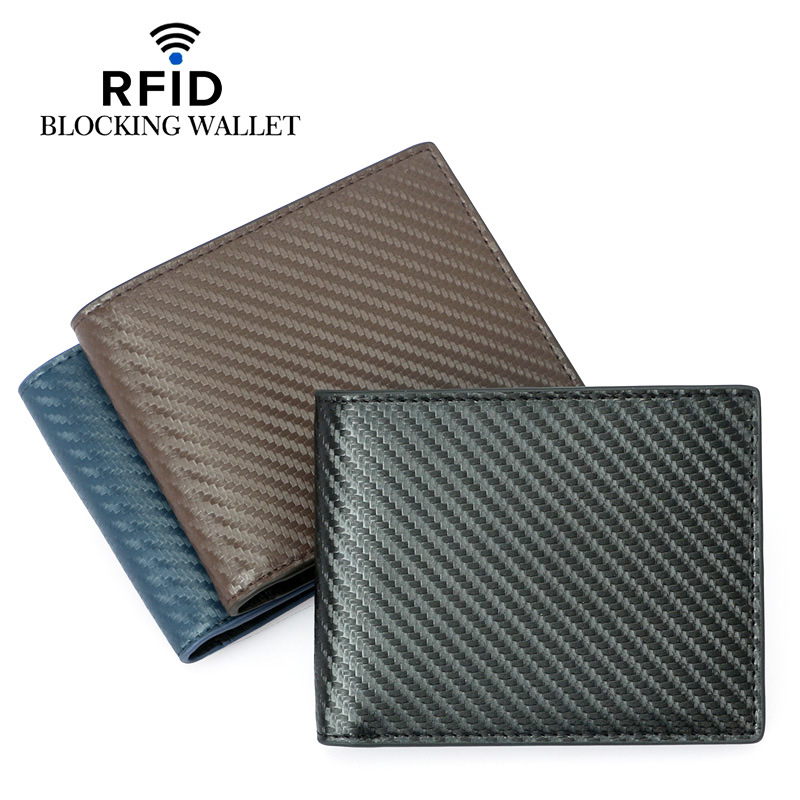 New cross-border men's wallet carbon fib...