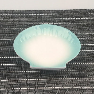 食品级创意浅口贝壳盘工厂定做图案LOGO火锅餐饮饮店菜碟调味碟|ru