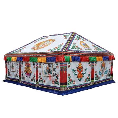 National tent 20 square meters Xizang tent 20 square meters printed tent (Çadırlar) - white-printing-more-than-8-people