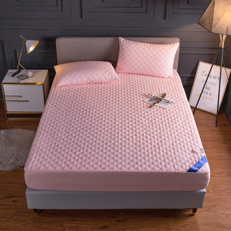 纯色防水加棉床笠夹棉席梦思保护床垫可洗透气单件加厚隔尿垫批发