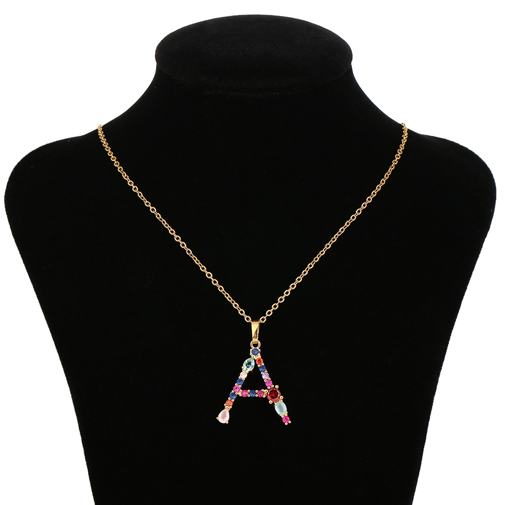 new fashion color zircon necklace
