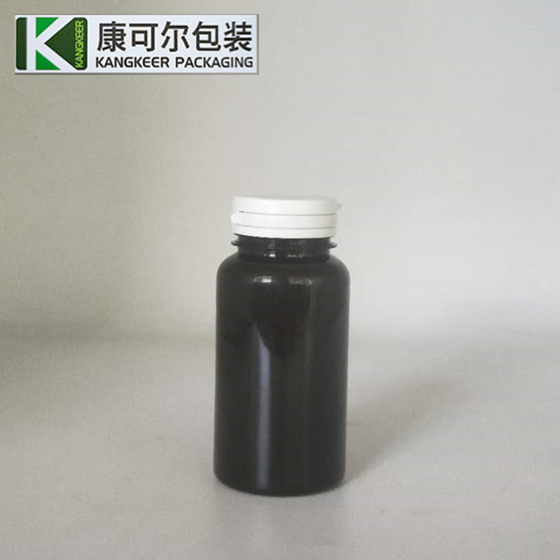 天津康可尔塑料制品PET材质150ml保健品包装瓶黑色塑料瓶胶囊瓶
