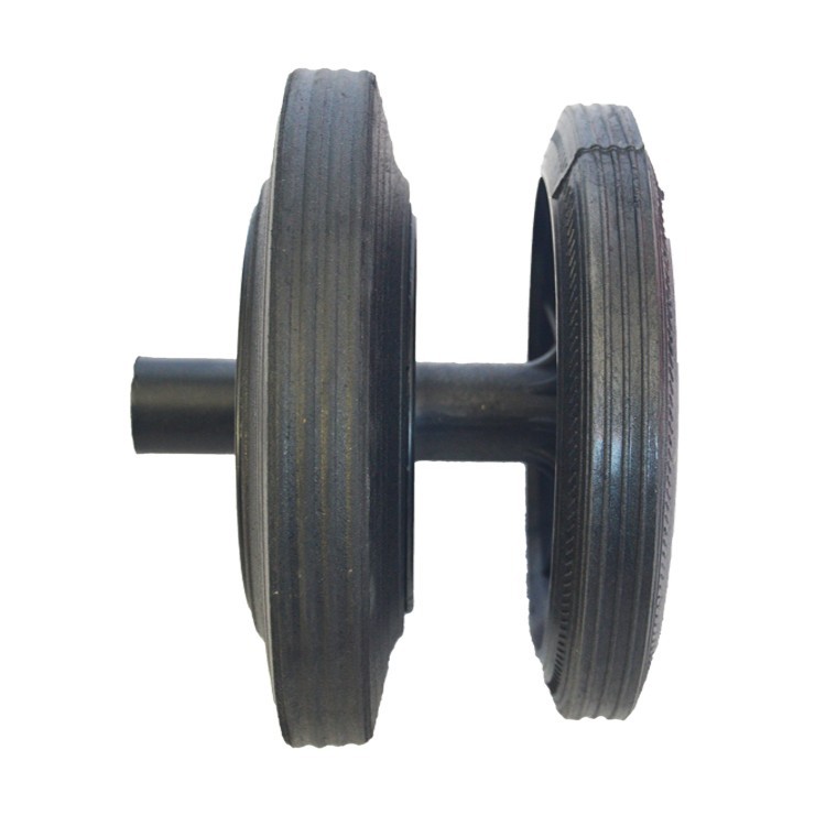 热销垃圾桶橡胶轮 100L120L240L加厚轱辘 大轮轴配件穿心轮实心杆