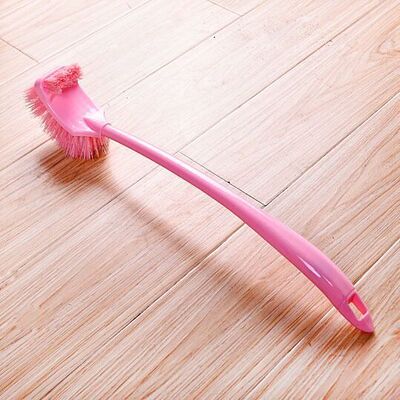 加厚塑料长柄双面去死角软毛清洁马桶刷卫生间弯曲厕所刷子缝隙刷