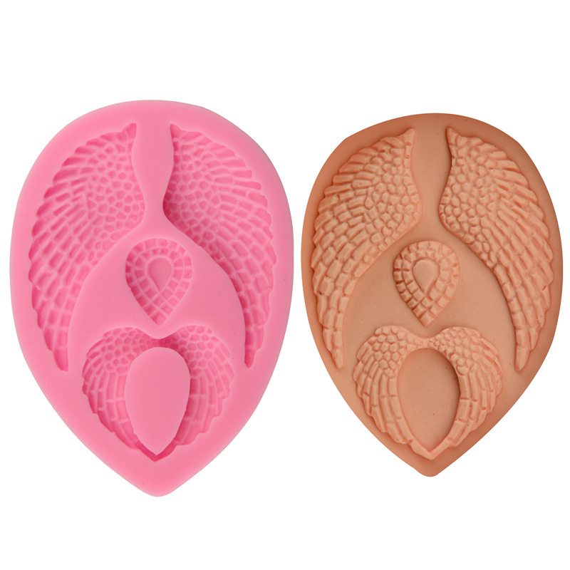 Angel Wings Love Wings питание Силиконовая подслащенный торт плесень DIY выпечка декоративный инструмент H3070 яйца
