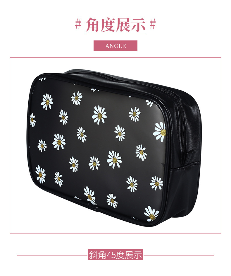 Fashion Small Daisy Multifunctional Visual Cosmetic Bag Wholesale Nihaojewelry display picture 5