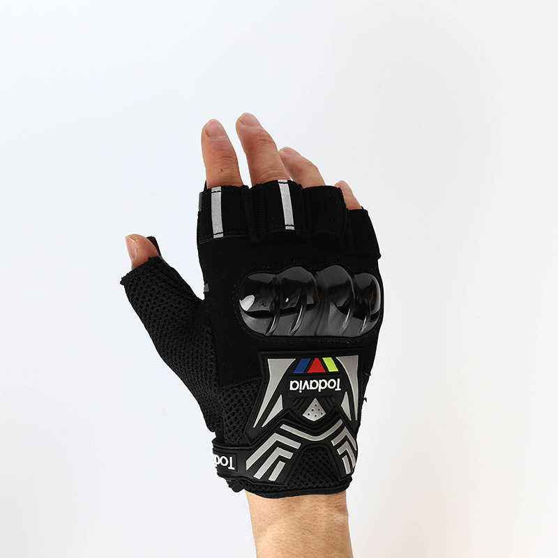 Nuevo puño de protección guantes de medio Dedo de conducción off-road Road Racing Road anti-DDoS guantes resistentes al desgaste