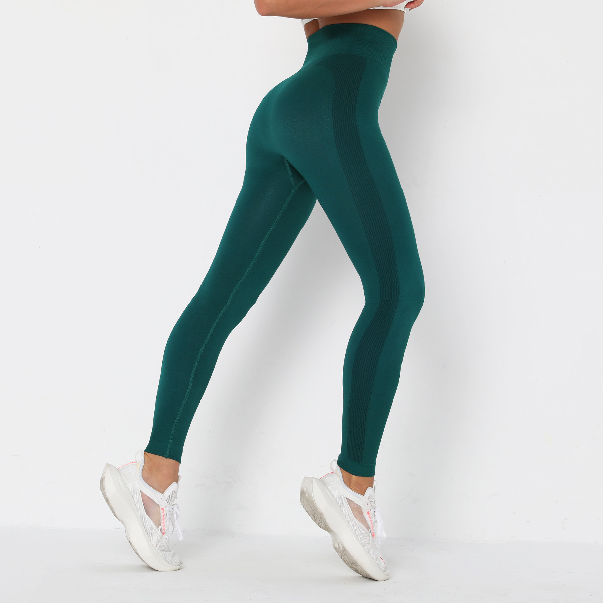 seamless high waist tight-fitting hip-lifting solid color sports pants  NSNS11011