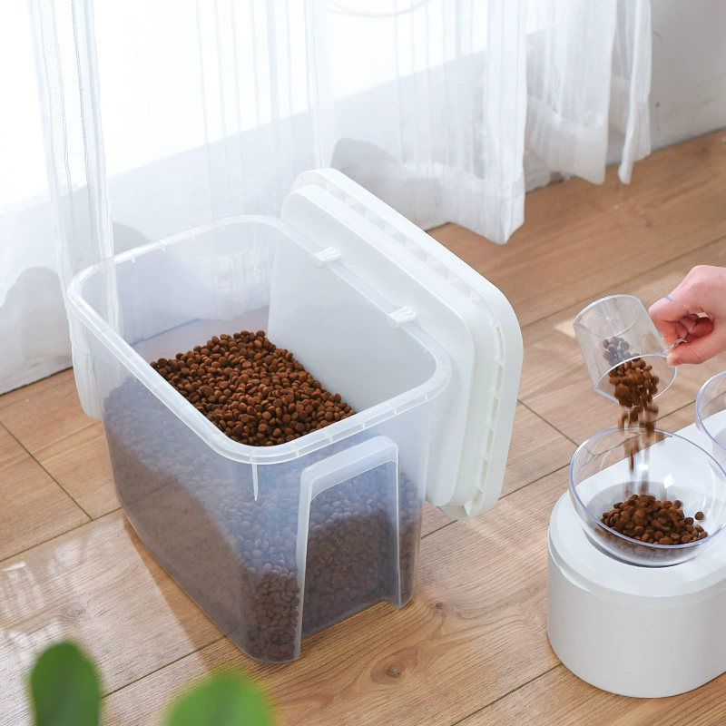 Большое пластиковое ведро для корма для собак из полипропилена, креативное влагостойкое многофункциональное ведро для хранения зерна, предотвращающее утечку