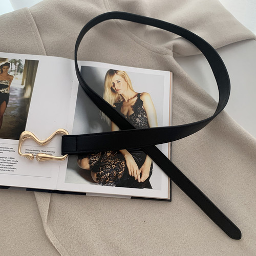 Wholesale new trendy belt for women, thin belt with suit coat, knotted decoration, waist slimming