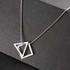 Triangle hip-hop style, necklace, pendant, accessory, Korean style, simple and elegant design, wholesale