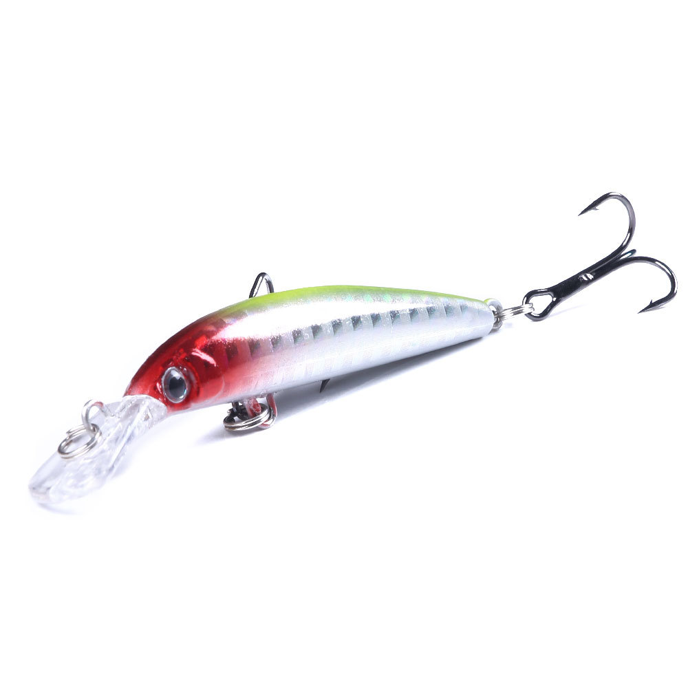 2 Pcs Shallow Diving Minnow Lure 95mm 8g Hard Sinking Minnow Fishing Baits Bass Trout Bowfin Saltwater Sea Fishing Lure