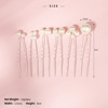 Hair accessory from pearl, universal Chinese hairpin suitable for photo sessions, hairgrip, simple and elegant design