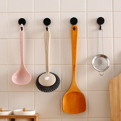 Strong hook creative home kitchen no punching traceless hook sticky hook Nordic mini plastic hook wholesale