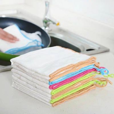 木棉股纱布洗碗巾毛巾高档不沾油不掉毛加厚吸水抹布家务清洁布