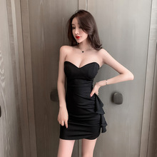 连衣裙夏2021女装夜店裙子女装性感潮紧身包臀大码连衣裙抹胸短裙