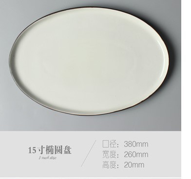 Creativo blanco y negro de cerámica vajilla traje restaurante tazón de arroz tazón de fideos hogar plato de cerámica ensalada taza