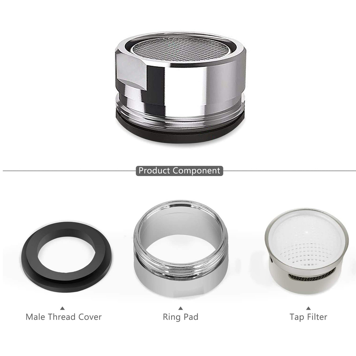 Copper shell faucet nozzle accessories, faucet aerator, filter nozzle, faucet filter screen, water outlet nozzle, aerator details Picture