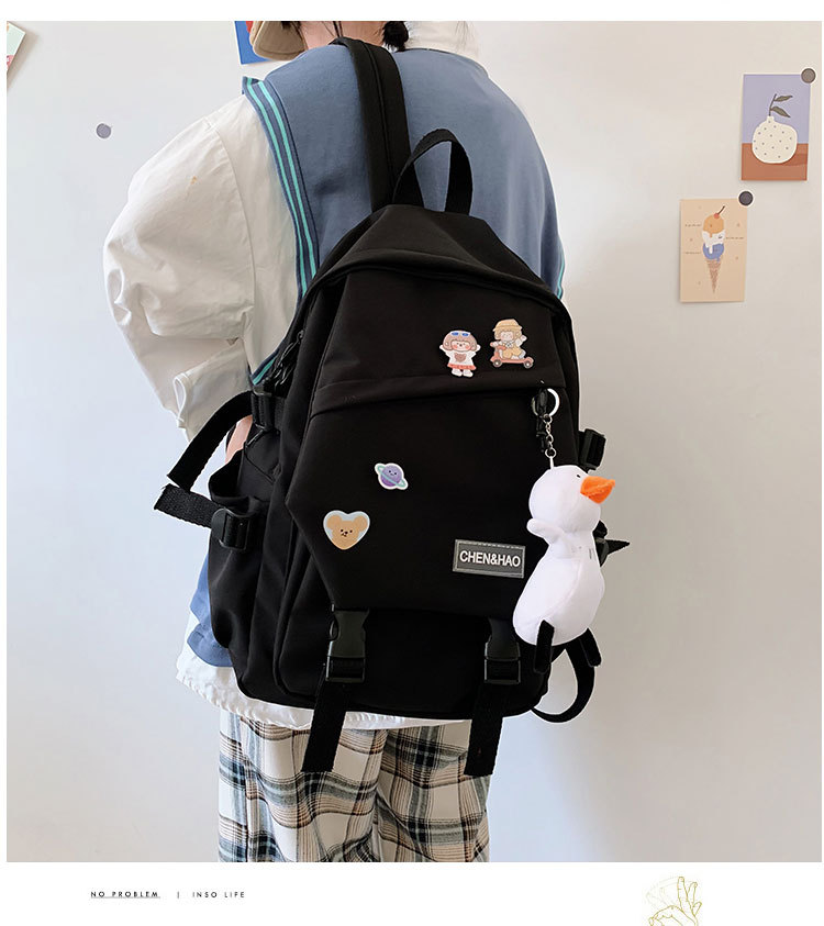 Backpack 2020 New Korean Style High School Junior High School Student Schoolbag Female Large Capacity Couple Travel Backpack Malepicture15