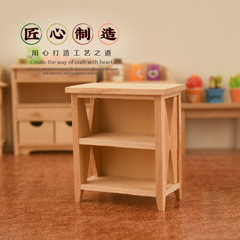 1/12 Scale Dollhouse Mini Wooden Furniture Handmade Display Shelf Storage Cabinet Model Decor