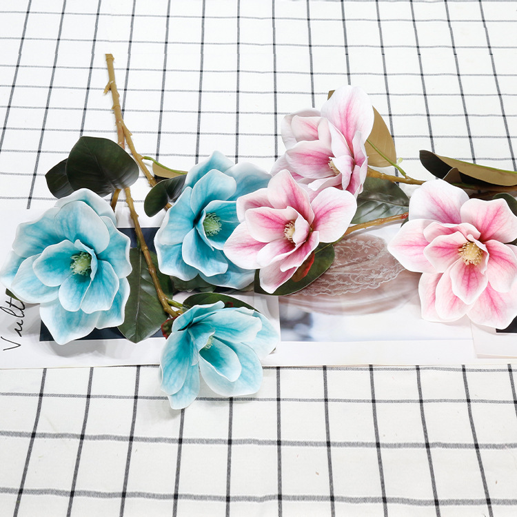 3D printed Magnolia flower art engineering decoration simulation Magnolia home decoration fake flower manufacturers direct supply 3