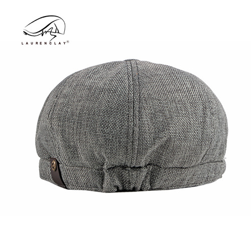 Octagonal hat for men, spring and summer thin breathable imitation hemp duck cap for men, British retro casual beret hat for women