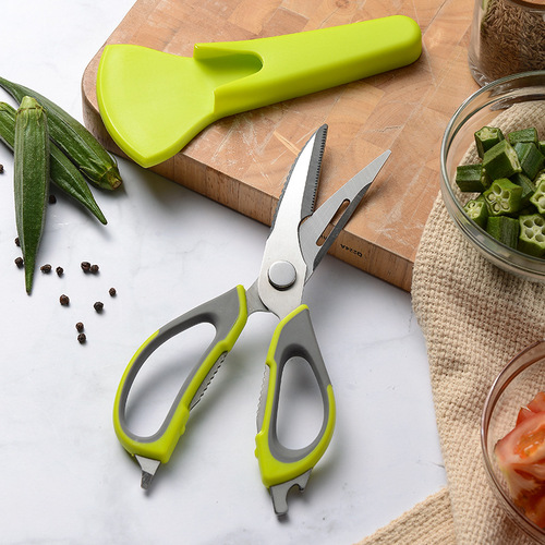 多功能厨房剪刀 不锈钢强力鸡骨剪 食物蔬菜家用冰箱剪刀