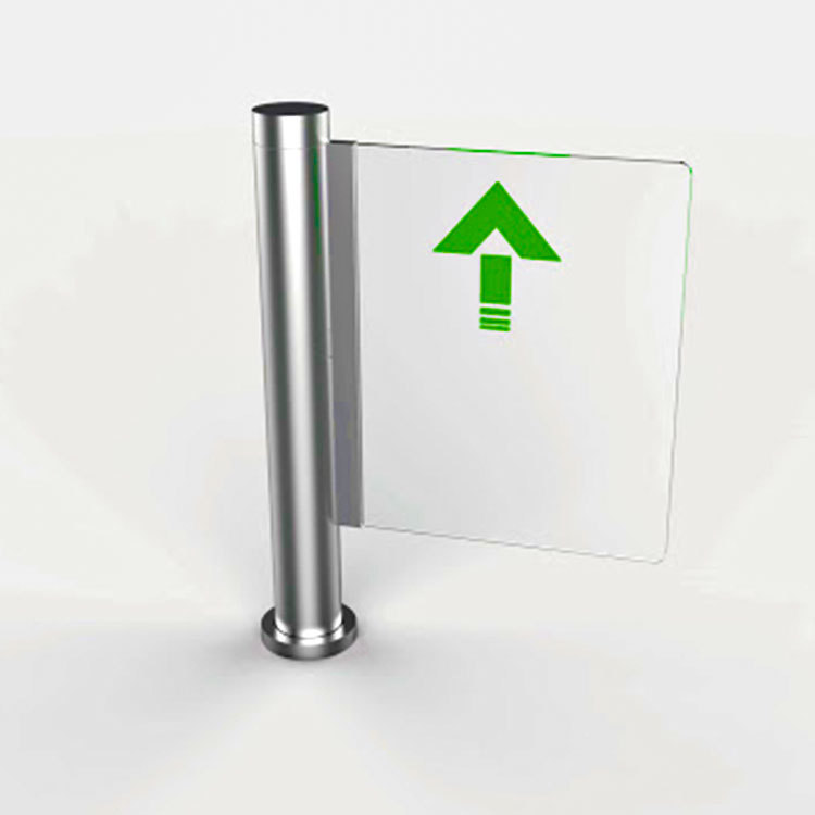 新品超市单向 人脸识别门禁感应门 圆柱形摆闸 人行通道闸机翼闸