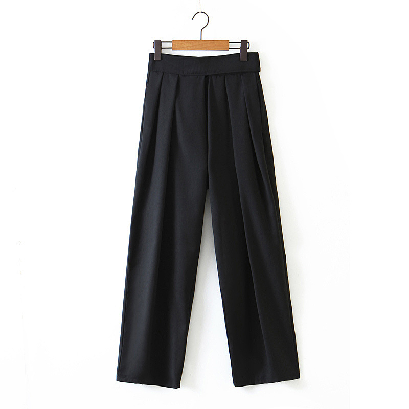 autumn velcro waist slimming casual wide-leg all-match cool pants NSAM6738