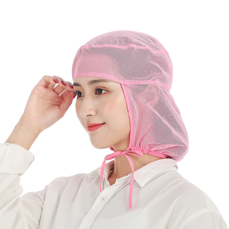 Gorra DE TRABAJO Textil para mujer Gorra de mujer Fábrica de alimentos Gorra de malla Sombrero DE TRABAJO Taller a prueba de polvo Puntera transpirable