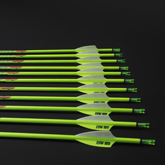 Imported AAE fluorescent colored pure carbon finished arrows exported with 4.2mm inner diameter competitive pure carbon arrows with three thousand degrees straightness