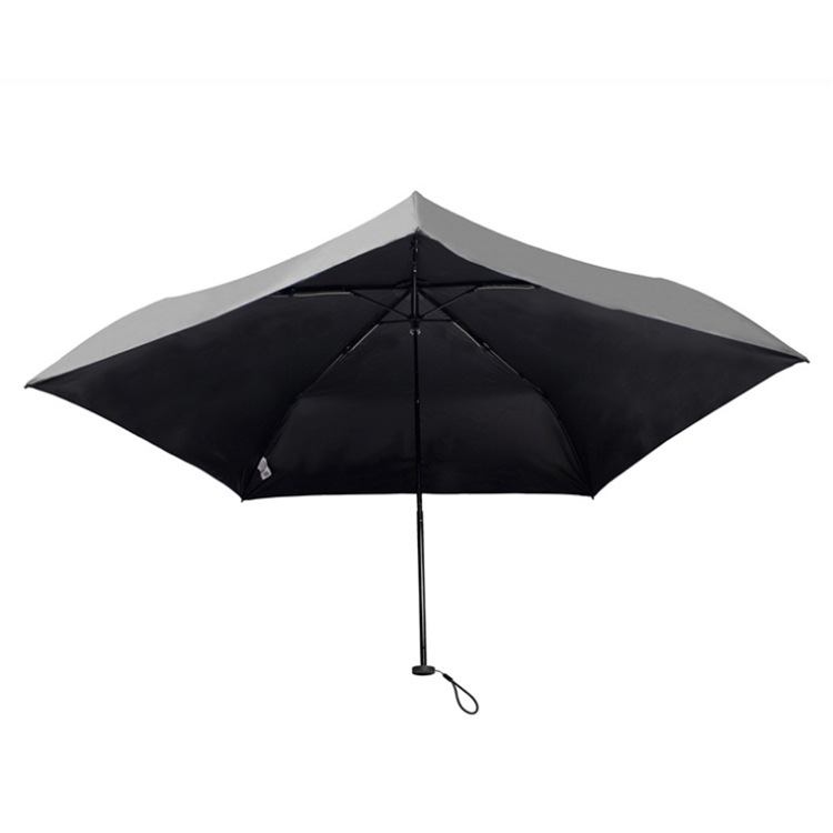 户外迷你伞碳纤三折雨伞折叠伞黑胶防晒防紫外线遮阳伞羽毛伞logo