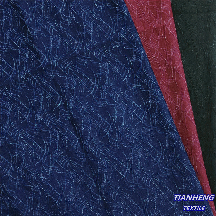 现货涤棉混纺罗缎提花 时尚男女装裤装西装外套箱包面料现货批发