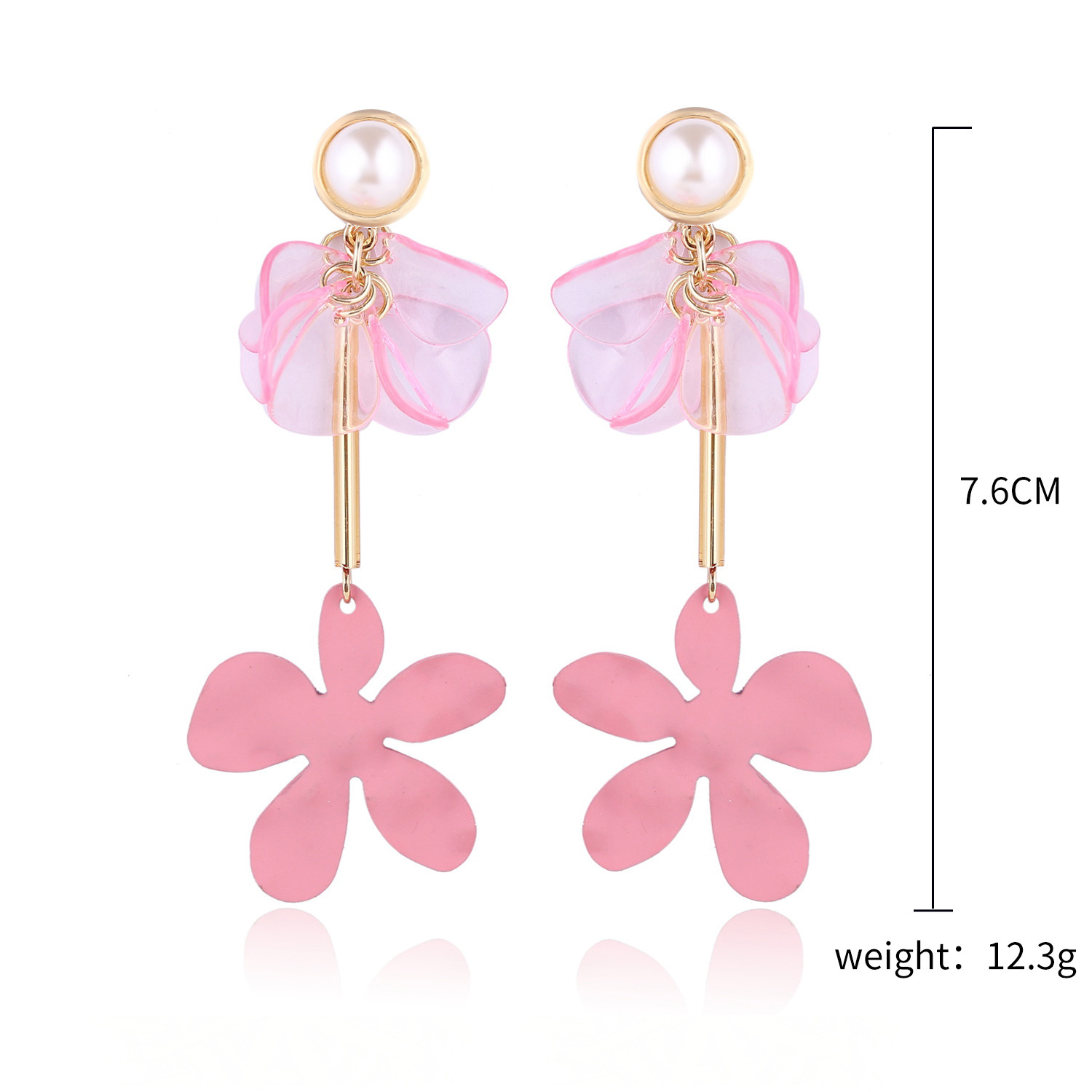 Fashion Earrings New Earrings Temperament Petal Flower Fringed Earrings display picture 14