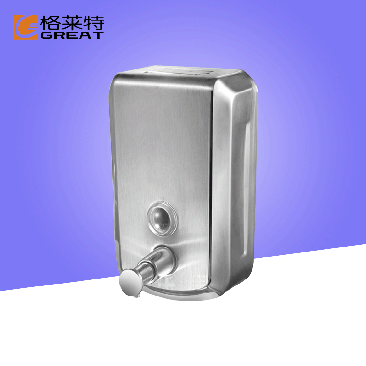 卫生间手动壁挂式皂液盒酒店宾馆浴室皂液器304不锈钢皂液器批发|ms