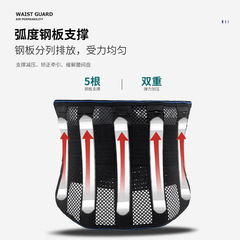 Luo Dafei 2023 new type of waist protection, self-heating waist protection belt, hot-pressed steel plate waist protection, widened and breathable waist protection, processing