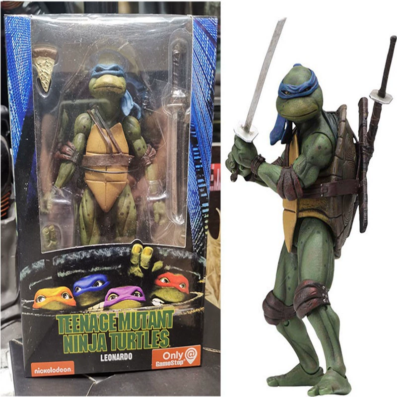 NECA Ниндзя черепашки 1990 года выпуска, лимитированная версия, кукла 7 дюймов, подвижная модель