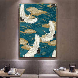 现代抽象设计的中国鸟类天空画壁画室艺术图片家庭装饰画高清画芯