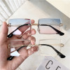 Square fashionable brand sunglasses, 2020, gradient, European style, internet celebrity