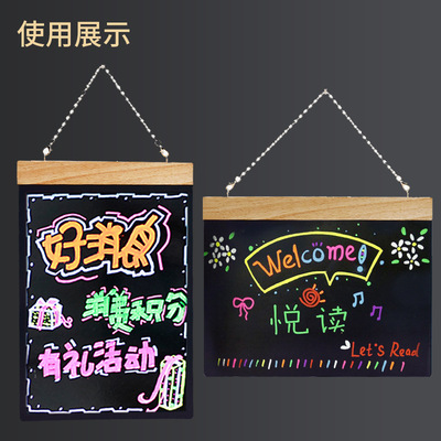 blackboard shop Hanging type Cue board originality Beech Handwriting pop Two-sided advertisement Display board
