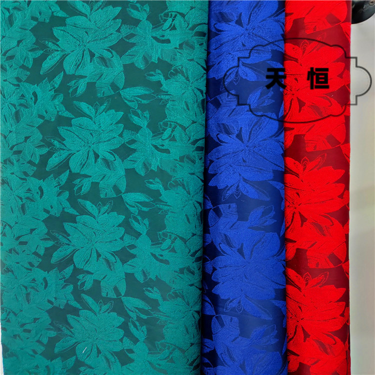 新款超轻柔软丝滑枫叶提花女装衬衫连衣裙汉服唐装古装布料现货